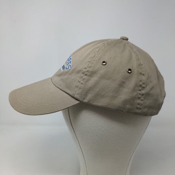 Anvil Men's Slideback Hat Tan Adjustable Embroidered New Hampshire The Bluffs - Picture 4 of 9